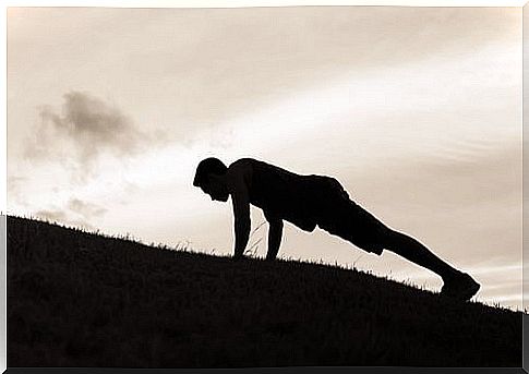 man making plank