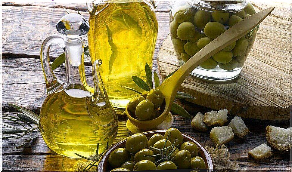 olives and olive oil