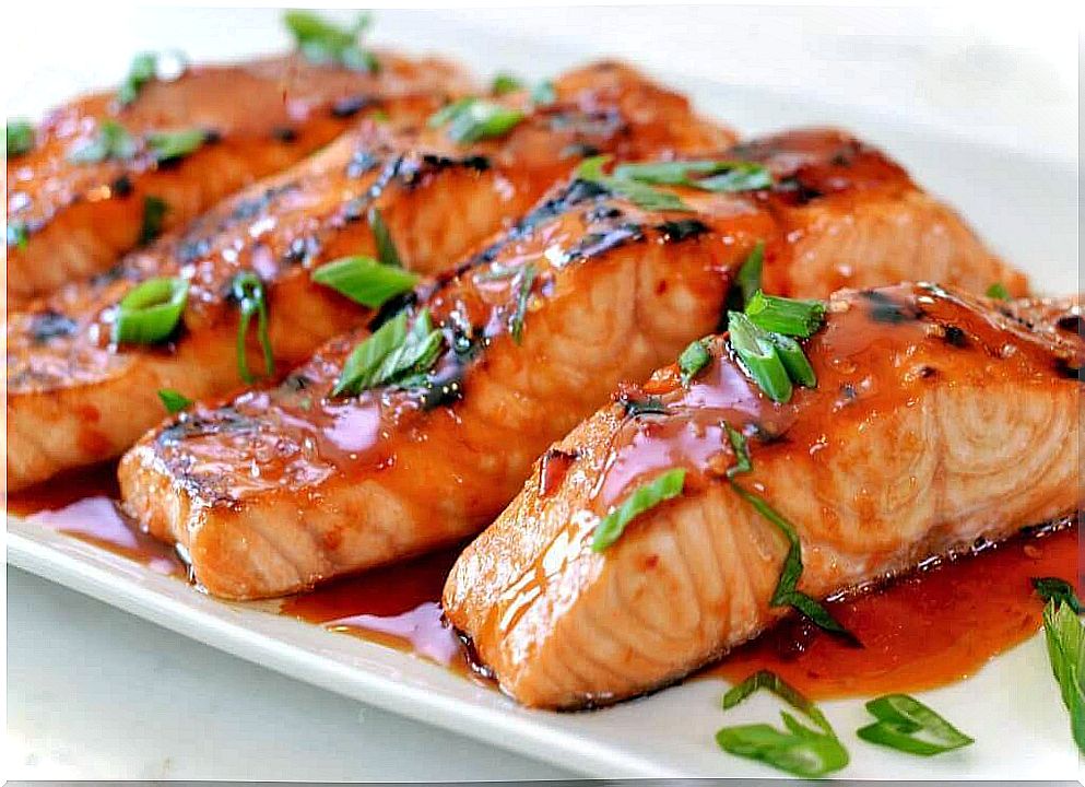 salmon in sauce