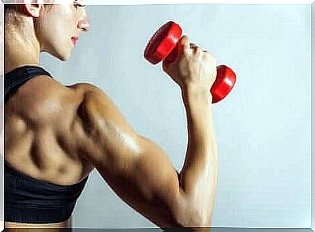 woman's muscles