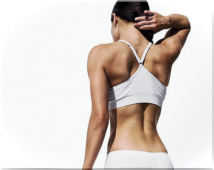 You can get rid of back fat e.g.  exercising the back muscles.