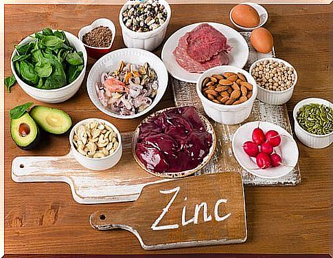 Zinc is obtained from meat, for example